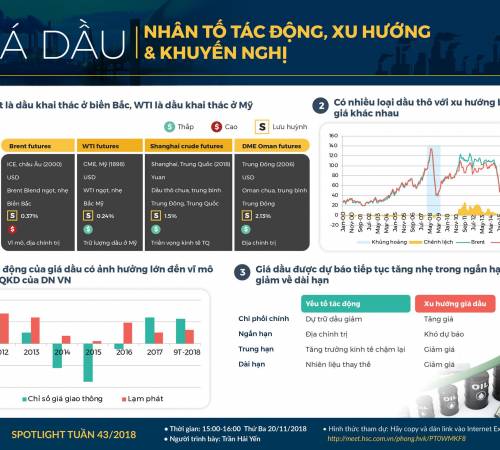 Giá dầu – Nhân tố tác động, xu hướng và khuyến nghị - cập nhật 11/2018