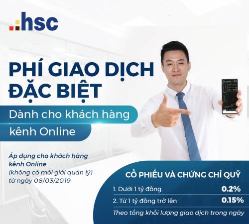 THÔNG BÁO: PHÍ GIAO DỊCH ĐẶC BIỆT DÀNH CHO KHÁCH HÀNG KÊNH ONLINE