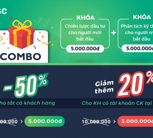 Chương trình ưu đãi: Combo khóa học nâng cao kiến thức đầu tư cổ phiếu