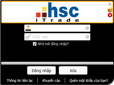 đăng nhập phần mềm HSC iTrade