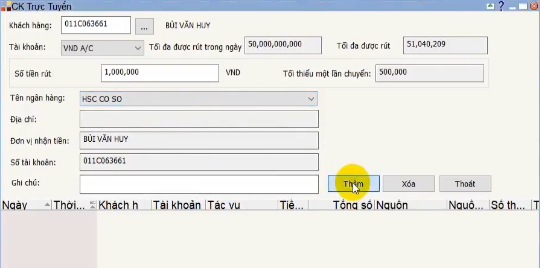 Hướng dẫn chuyển tiền từ TKPS sang TKCS trên HSC WinnerTrade