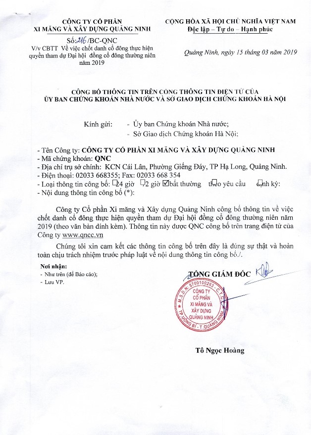đại hội cổ đông QNC