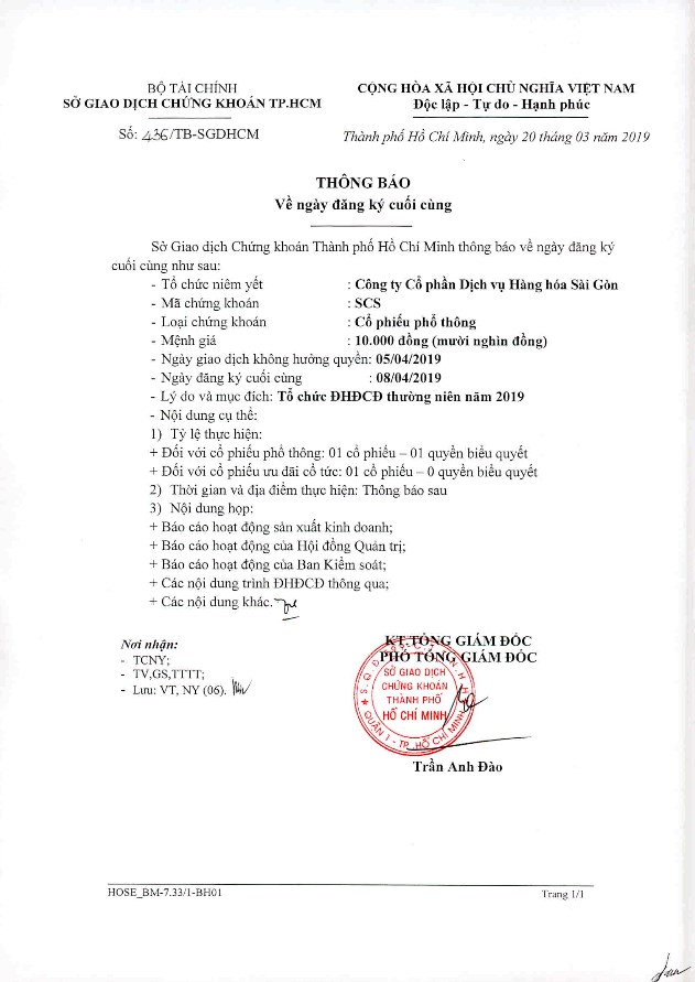 đại hội cổ đông SCS
