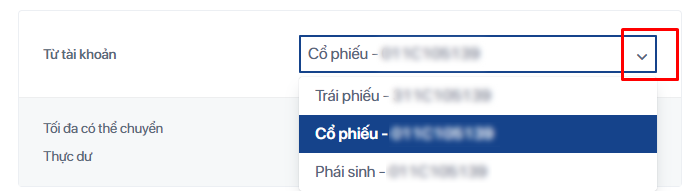 chuyển tiền từ tài khoản chứng khoán ra ngân hàng