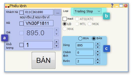 Hướng dẫn đặt lệnh Trailing Stop